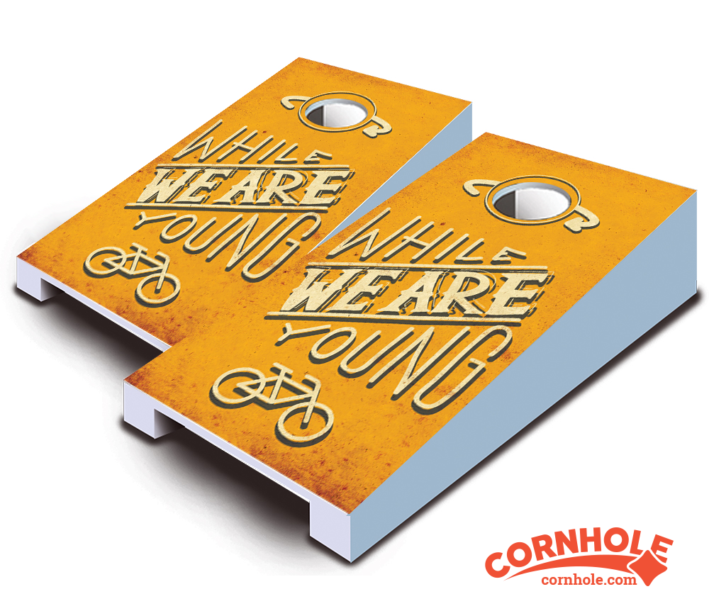 "While We Are Young" Tabletop Cornhole Boards