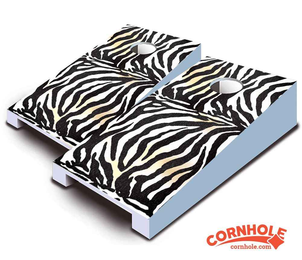 "Zebra" Tabletop Cornhole Boards