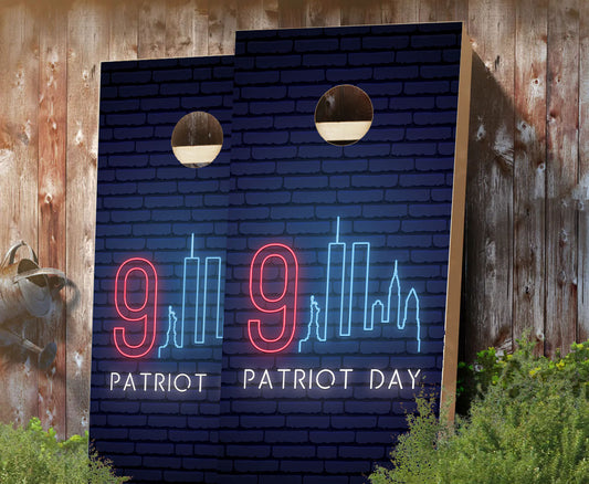 "9/11 Patriot Neon" Cornhole Boards