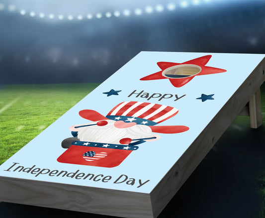 "A Gnomely Independence Day" Cornhole Boards