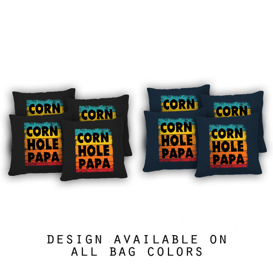 "Cornhole Papa" Cornhole Bags - Set of 8
