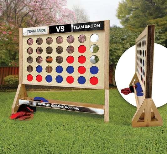 Team Bride vs Team Groom Personalized Fast Four Game