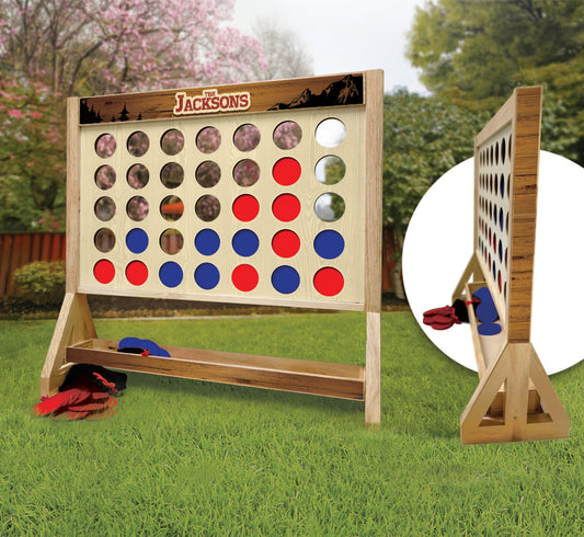 Rustic Personalized Family Fast Four Game