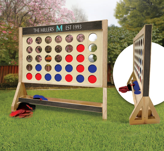Southern Rustic Personalized Family Fast Four Game