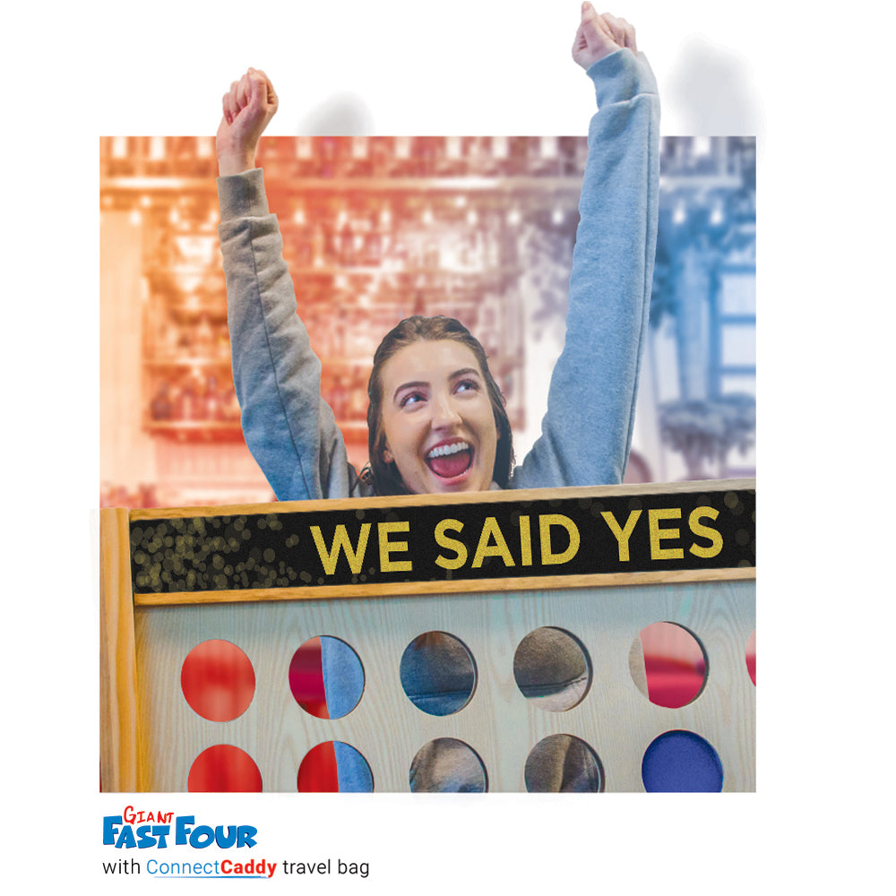 We Said Yes Personalized Wedding Fast Four Game