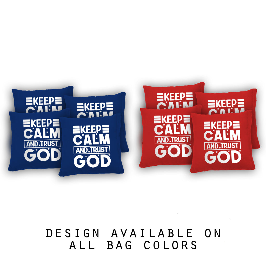 "Keep Calm and Trust God" Cornhole Bags - Set of 8