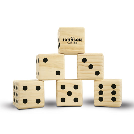 Classic Retro Family Name Lawn Dice Game