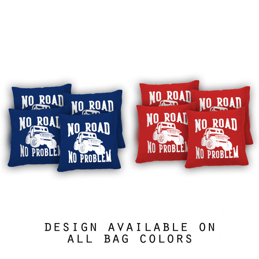 "No Road No Problem" Cornhole Bags - Set of 8