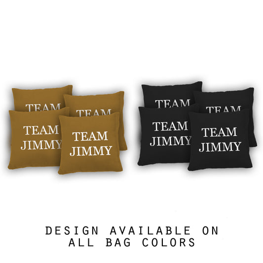 "Team Name" Cornhole Bags - Set of 8