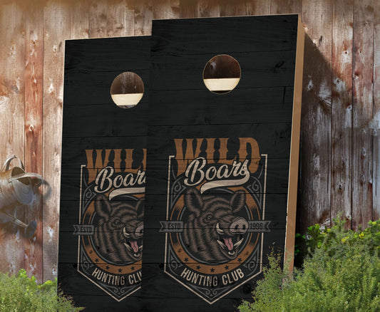 "Wild Boar Hunting Club" Cornhole Boards