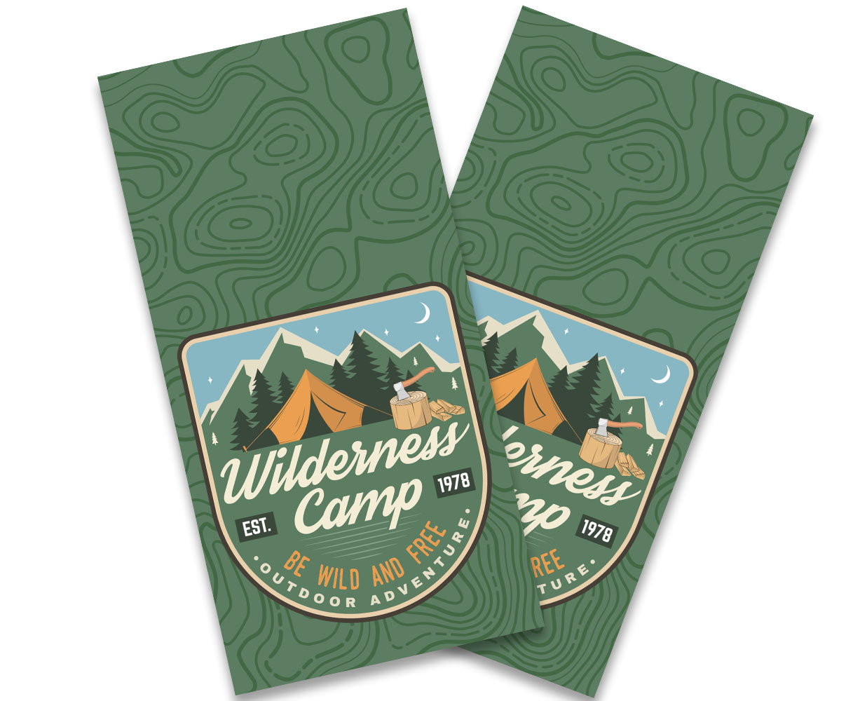 "Wilderness Camp" Cornhole Wrap