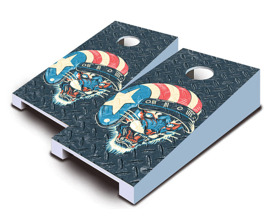 "American Tiger Motorist" Tabletop Cornhole Boards