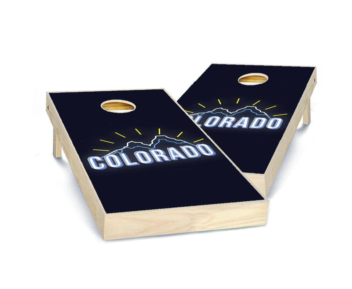 "Colorado Neon" Cornhole Boards