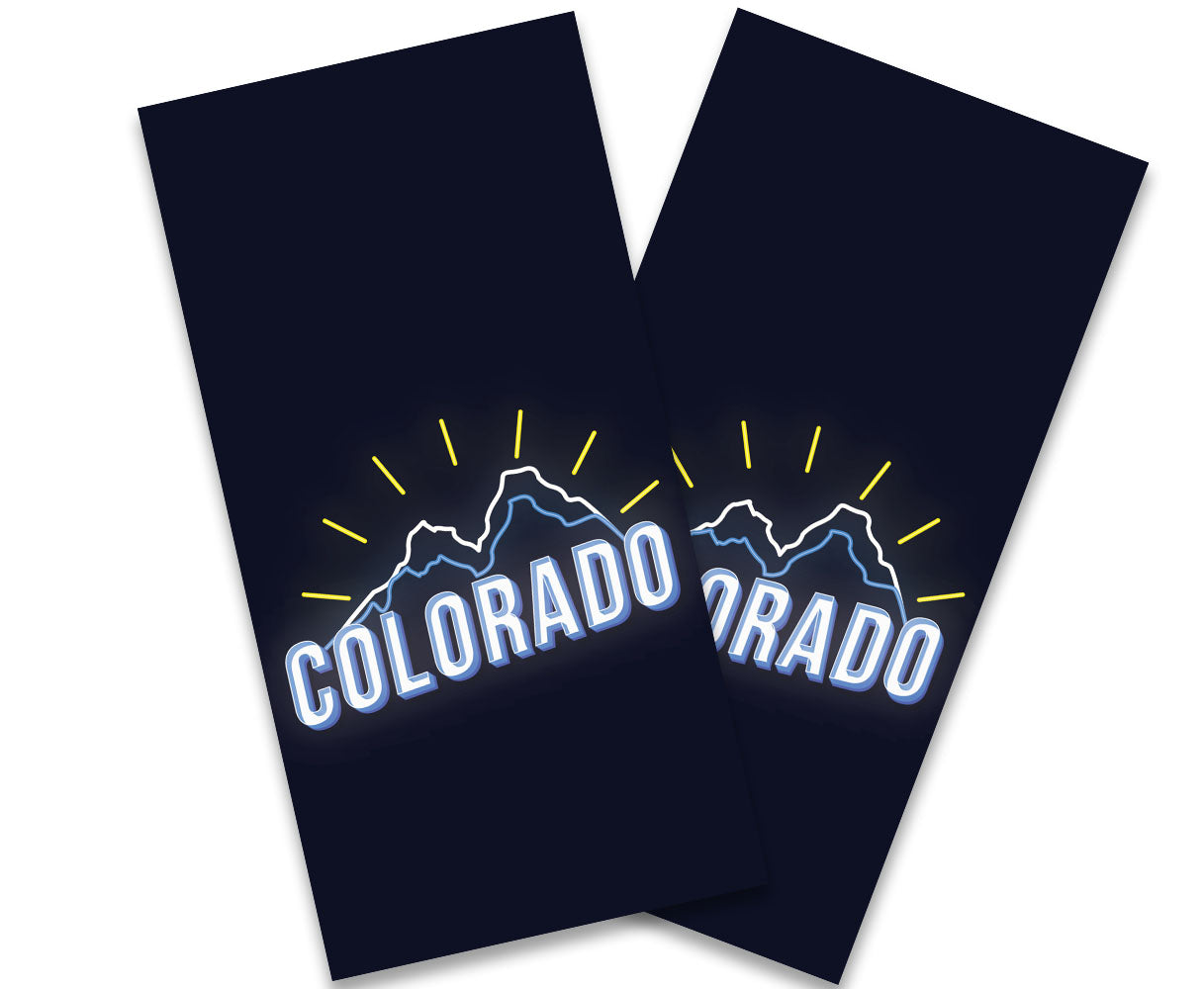 "Colorado Neon Sign" Cornhole Wrap