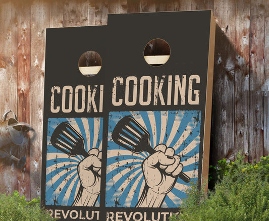 "Cooking Revolution" Cornhole Boards