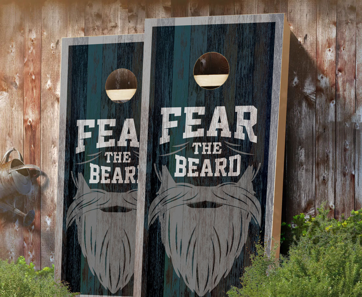 "Fear the Beard" Cornhole Boards