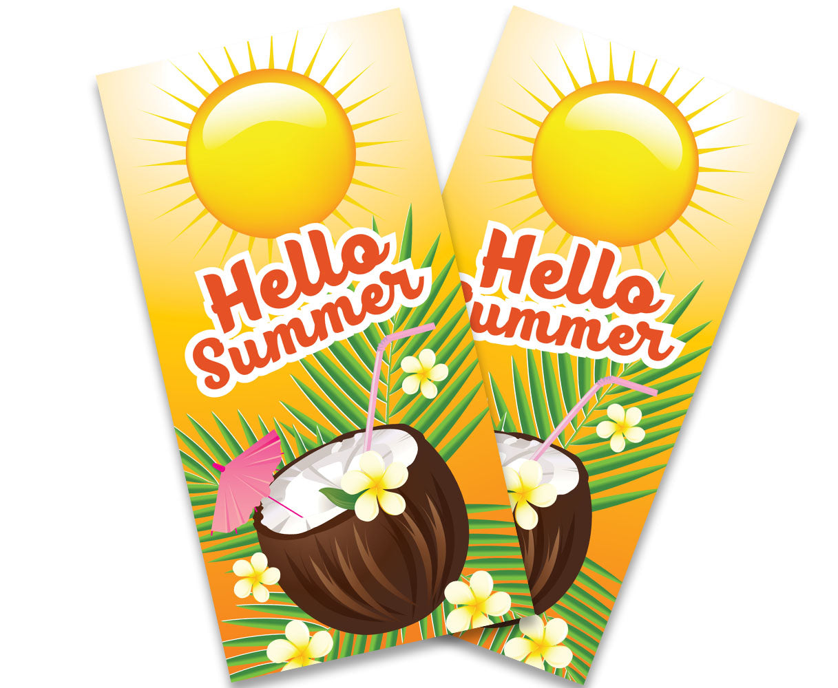 "Hello Summer" Cornhole Wrap