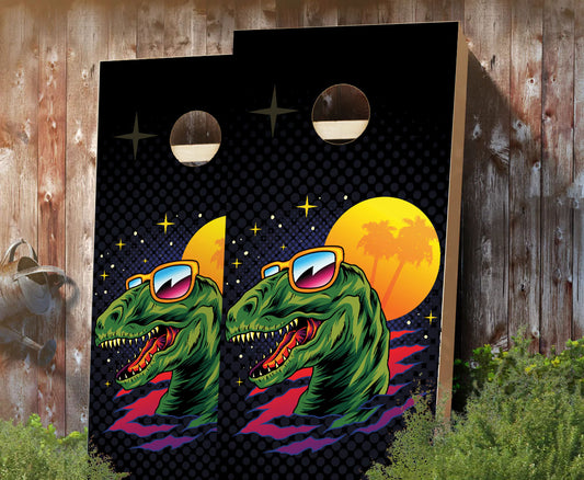 "Midnight Rex" Cornhole Boards