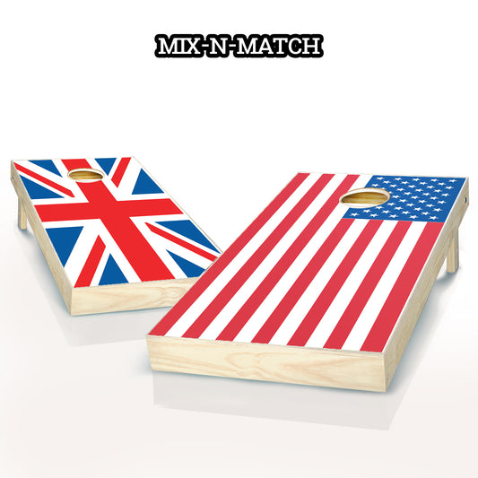 "Mix & Match" Country Flag Cornhole Set