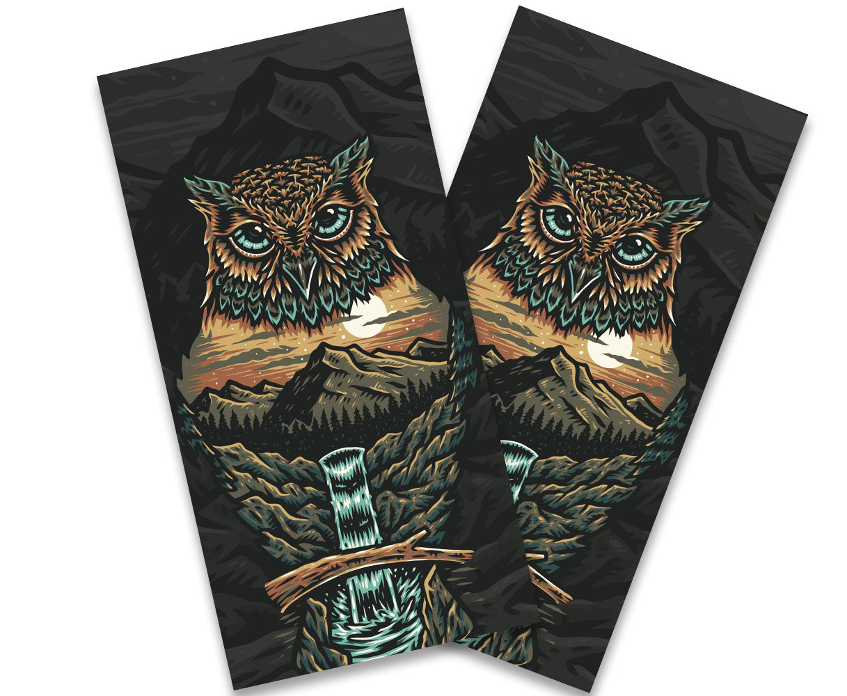 "Owl Mountain Illustration" Cornhole Wrap