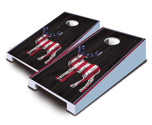 "Patriotic Buck" Tabletop Cornhole Boards