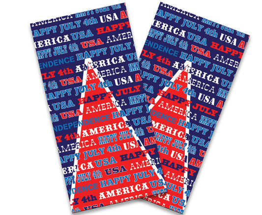 "Patriot Typography" Cornhole Wrap