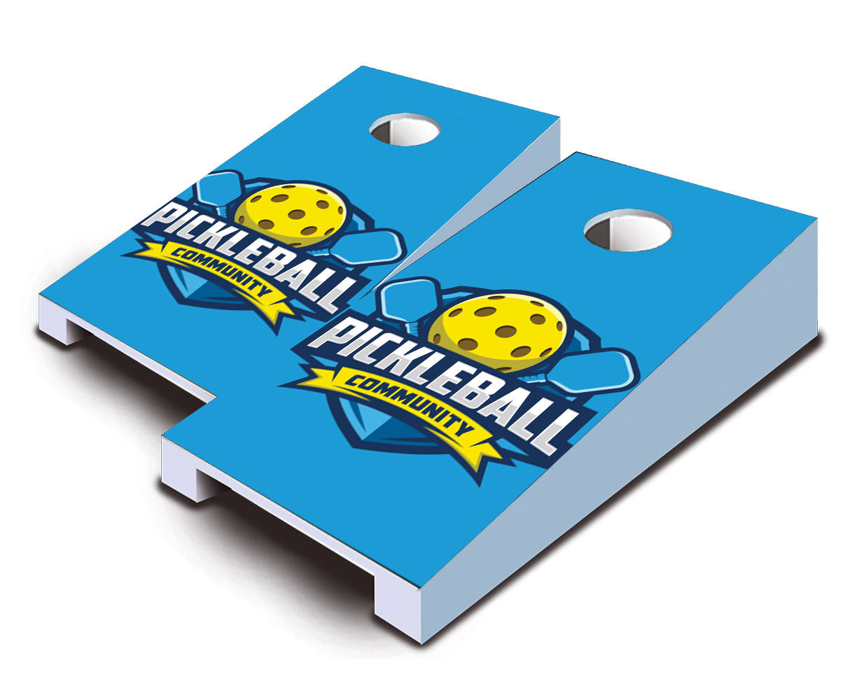 "Pickleball Community" Tabletop Cornhole Boards
