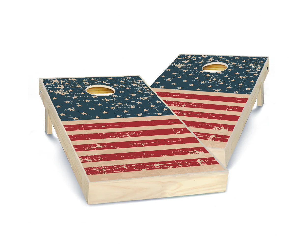 "Retro American Flag" Cornhole Boards
