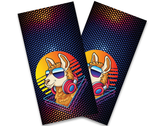 "Retro Llama Shades" Cornhole Wrap