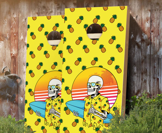 "Skull Pineapple Shirt" Cornhole Boards