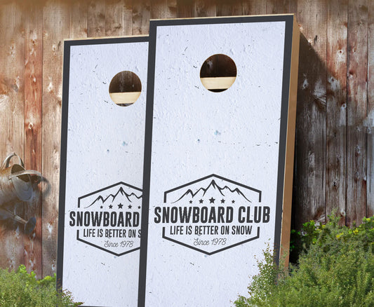 "Snowboard Club" Cornhole Boards