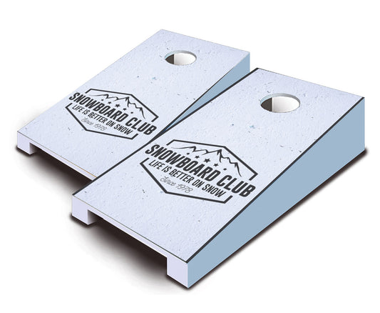 "Snowboard Club" Tabletop Cornhole Boards