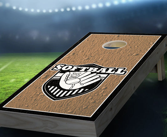 "Softball Badges" Cornhole Boards