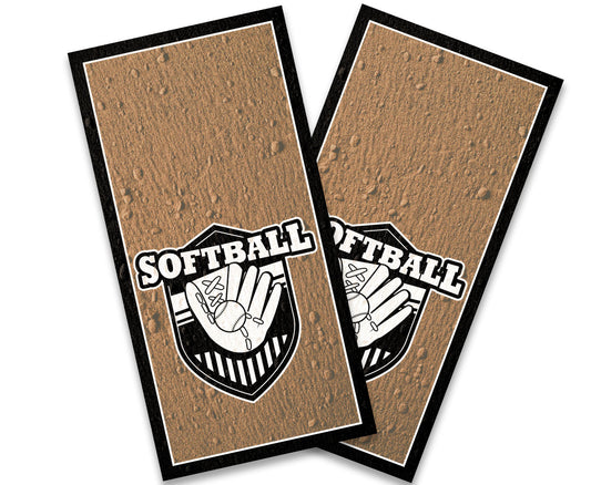 "Softball Badges" Cornhole Wrap