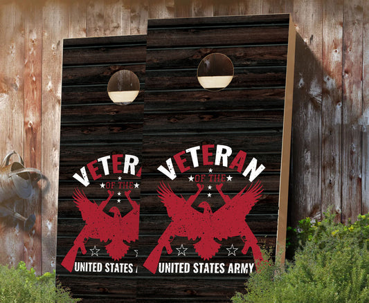 "Veteran of the US Army Eagle" Cornhole Boards