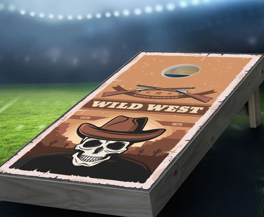 "Wild West Skull Poster" Cornhole Boards