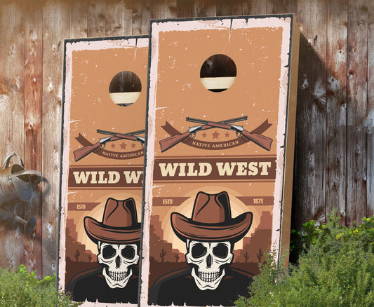 "Wild West Skull Poster" Cornhole Boards